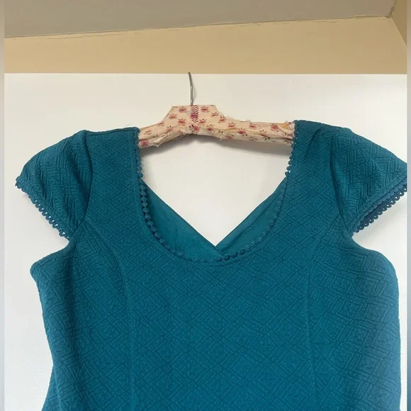 Free People fit n flare teal dress - Picture 7 of 11